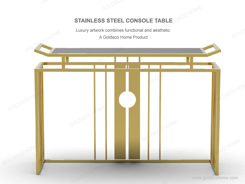 Modern Stainless Steel Console Table -